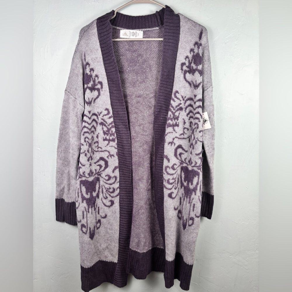 Disney Haunted Mansion Purple Patterned Women's Sweater